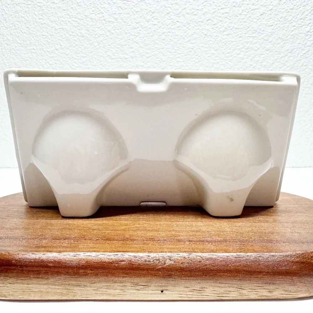 Vintage Porcelain Floral Double Heart Picture Frame